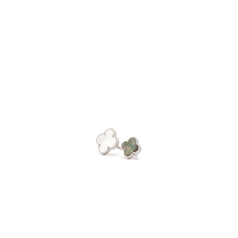 Van Cleef&Arpels Size 48 Magic Alhambra Between the Finger Ring Mother of Pearl White Gold