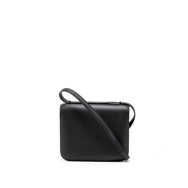 Hermes Constance Mini Epsom Black RGHW Stamp C