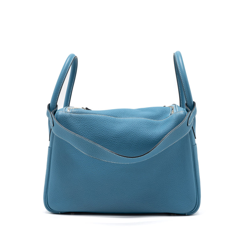 Hermes Lindy 30 Clemence Blue Jeans SHW Stamp Square R
