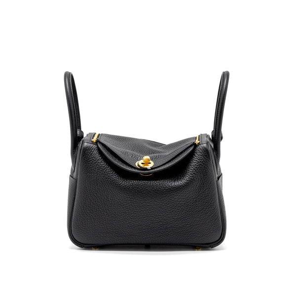 Hermes Lindy 26 Clemence Black GHW Stamp U