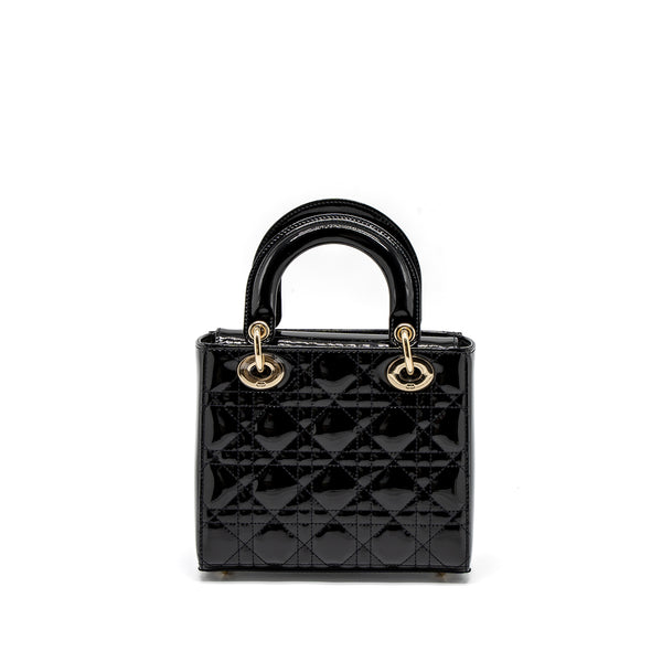 Dior Small Lady Dior Bag Patent Black LGHW
