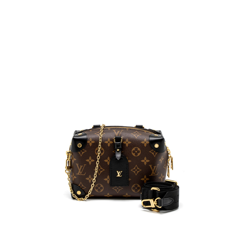 Louis Vuitton Petite Malle Monogram Black/Brown in Canvas with