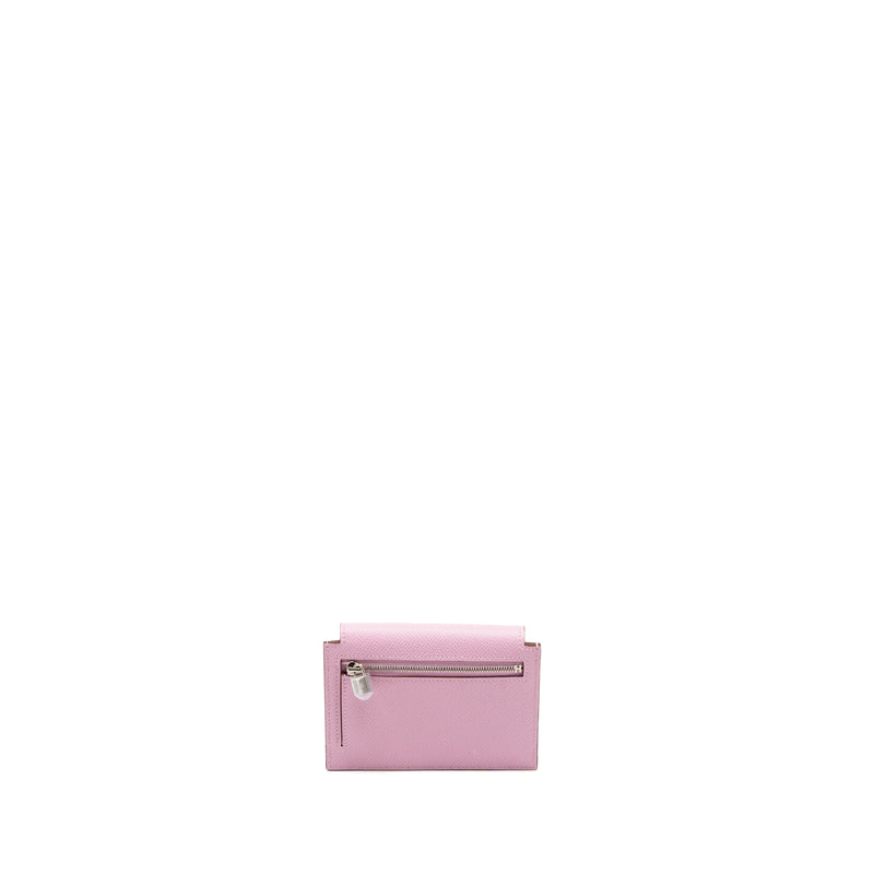 Hermes Kelly Pocket Compact Epsom X9 Mauve Sylvestre SHW Stamp U