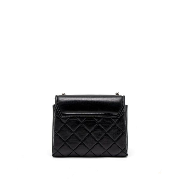 Chanel Giant CC Logo Bag Calfskin Navy SHW