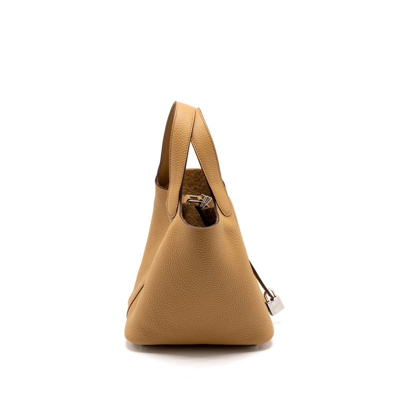 Hermes Picotin 18 Clemence Biscuit SHW Stamp U