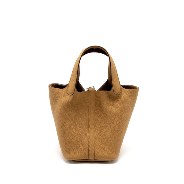 Hermes Picotin 18 Clemence Biscuit SHW Stamp U