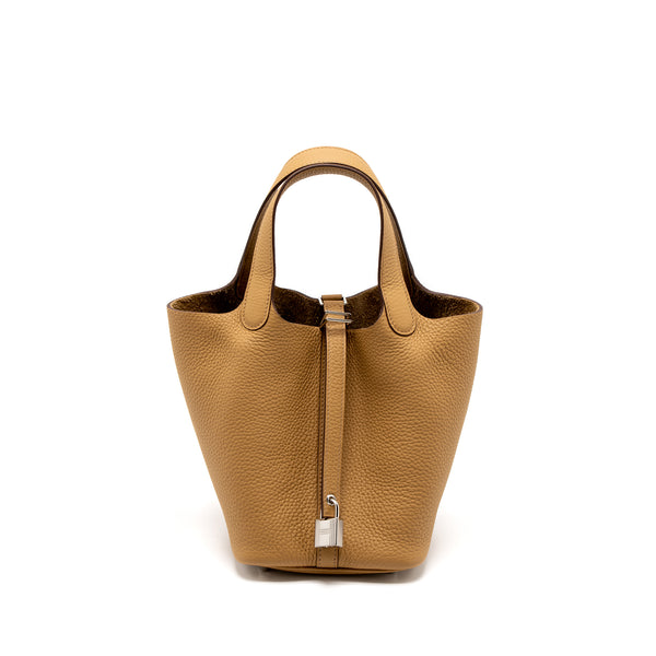 Hermes Picotin 18 Clemence Biscuit SHW Stamp U