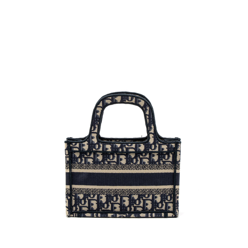 Black Oblique Embroidery Dior Book Tote - Leather Tote Bag for Women