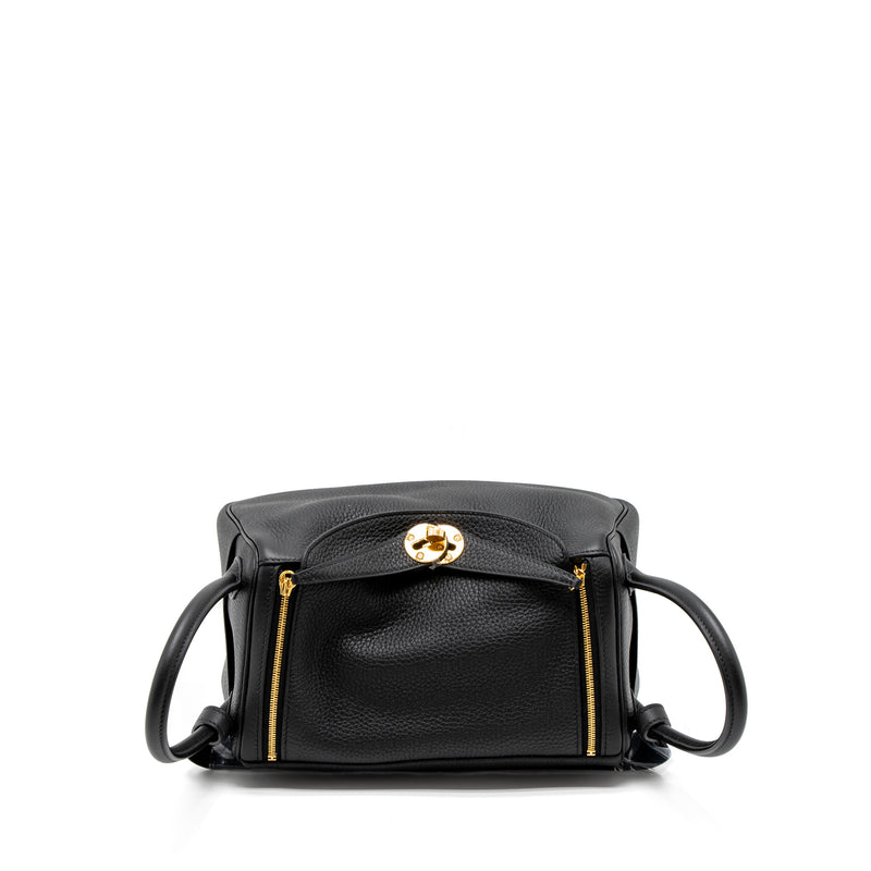 Hermes Lindy 26 Clemence Black GHW Stamp U
