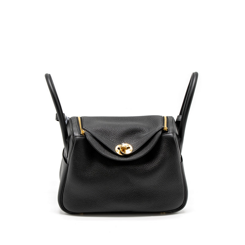 Hermes Lindy 26 Clemence Black GHW Stamp U