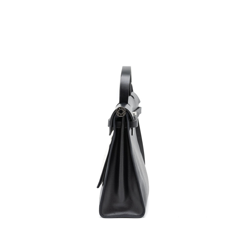 Hermes Herbag 31 Berline Canvas/Vache Hunter Black SHW Stamp C