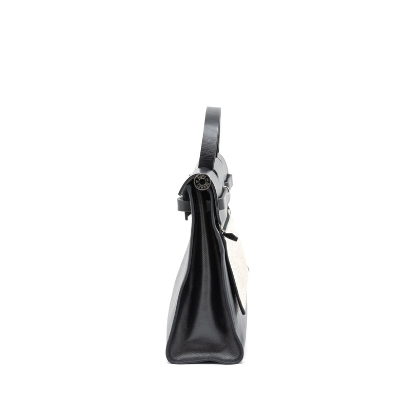 Hermes Herbag 31 Berline Canvas/Vache Hunter Black SHW Stamp C