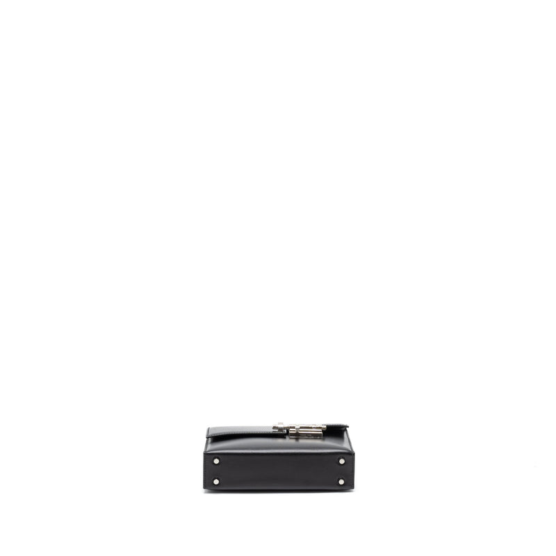 Hermes Mini Verrou Box Black SHW Stamp D