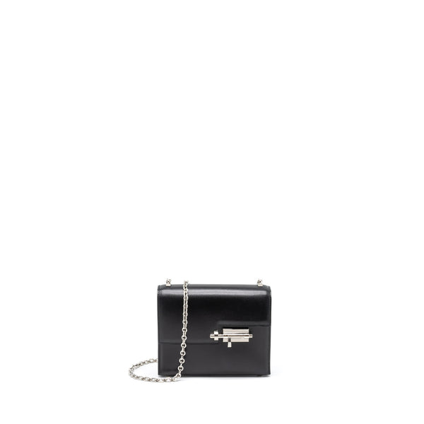 Hermes Mini Verrou Box Black SHW Stamp D