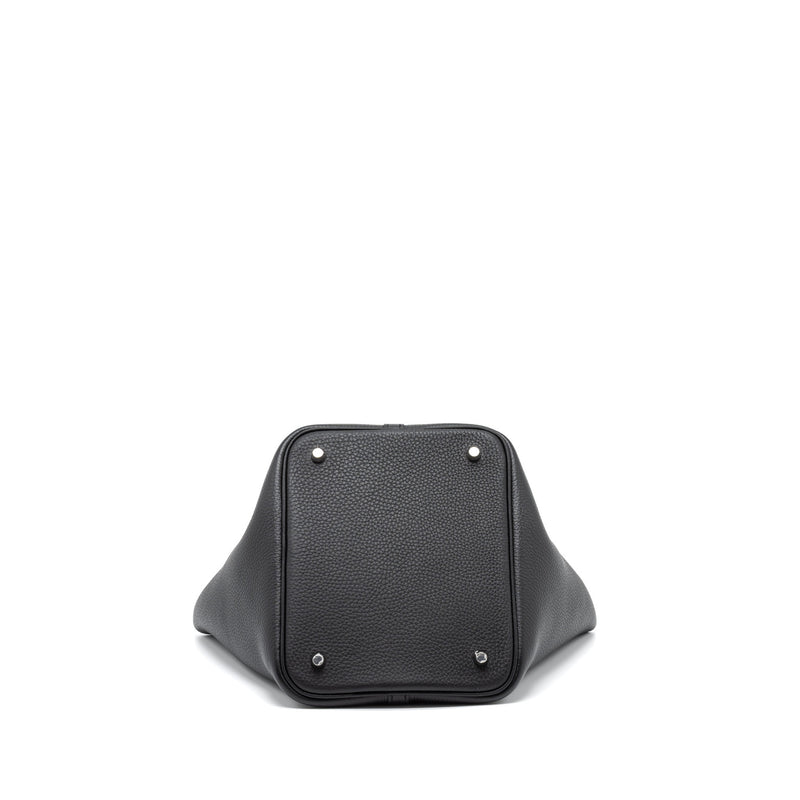Hermes Picotin 22 Lock Bag Clemence Black SHW Stamp U