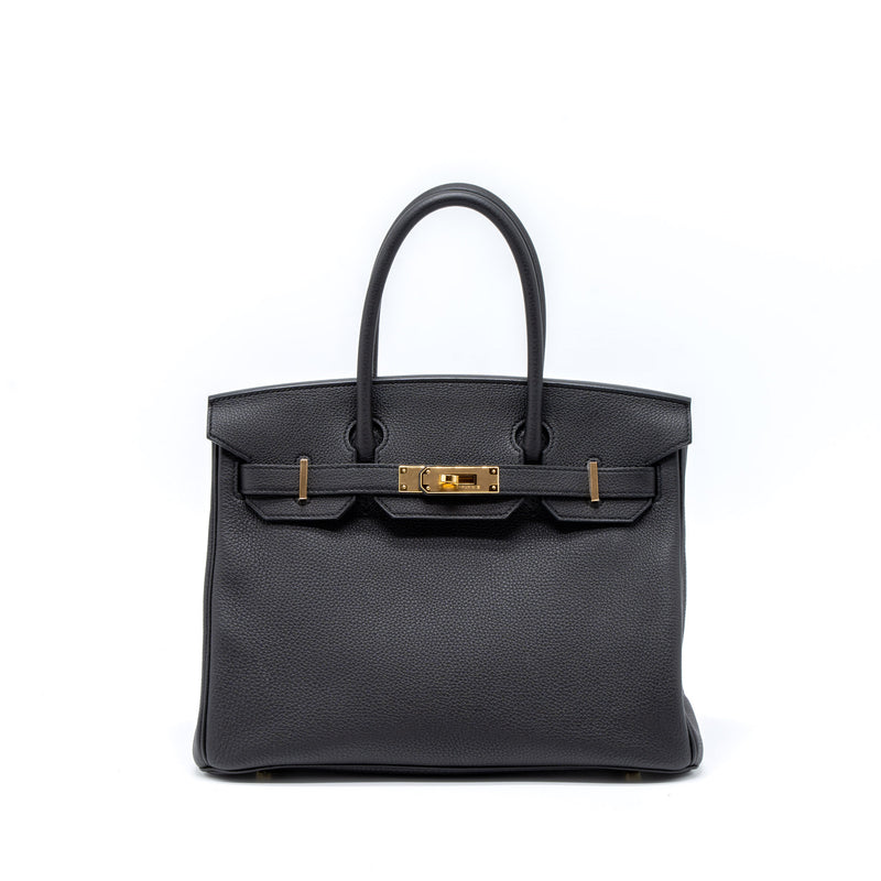 Hermes Birkin 30 Togo Black GHW Stamp D