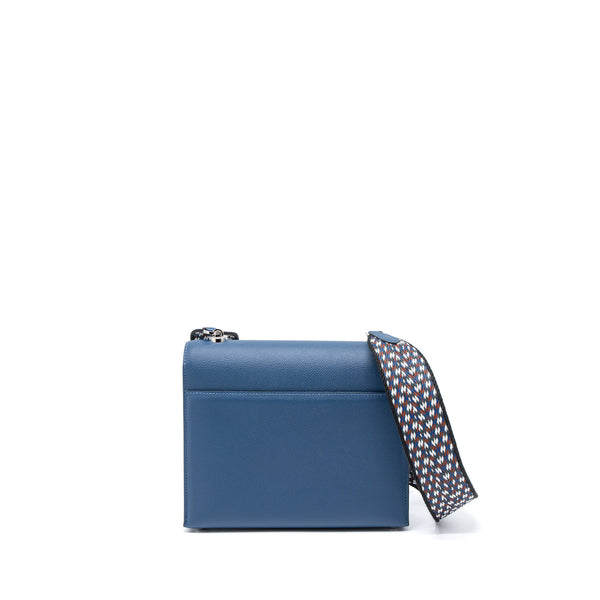 Hermes Sac Verrou 21 Epsom/Sangle Deep Blue Multicolour Strap SHW Stamp Y