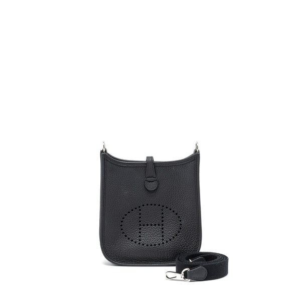 Hermes Mini Evelyn Clemence Black SHW Stamp Y
