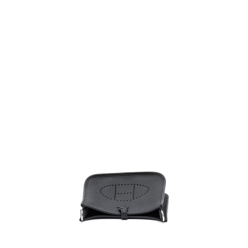 Hermes Mini Evelyn Clemence Black SHW Stamp Y