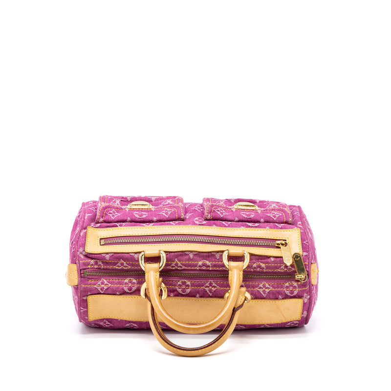 Louis Vuitton Fuchsia Monogram Denim Neo Speedy Handbag