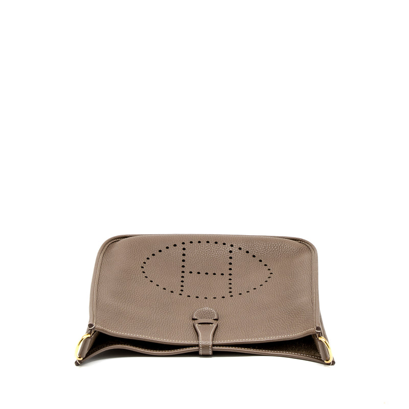 Hermes Evelyn 29 Clemence Etoupe GHW Stamp Y
