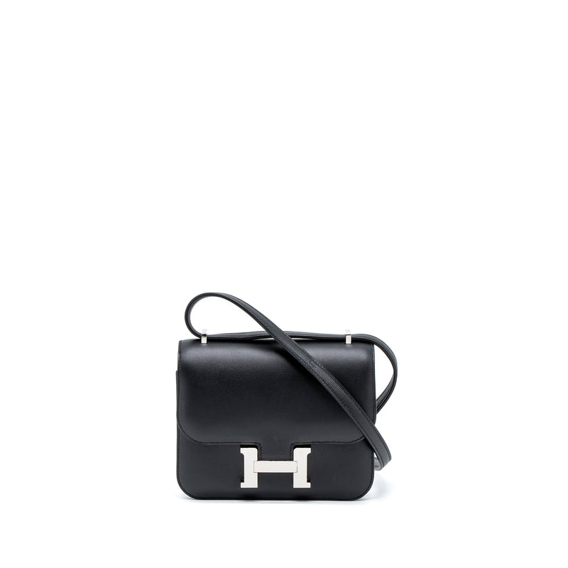 Hermes Mini Constance Swift Black SHW Stamp A