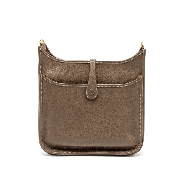 Hermes Evelyn 29 Clemence Etoupe GHW Stamp Y
