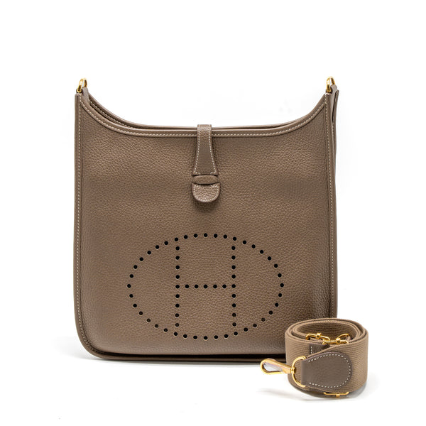 Hermes Evelyn 29 Clemence Etoupe GHW Stamp Y