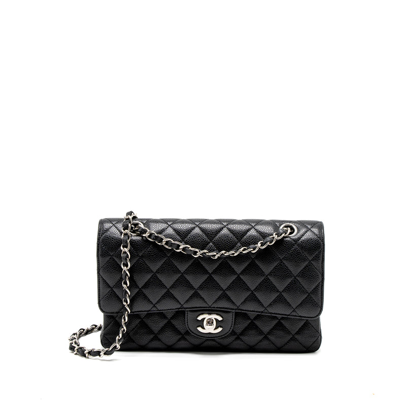 Chanel Small Classic Flap Bag Caviar Black SHW(Microchip)