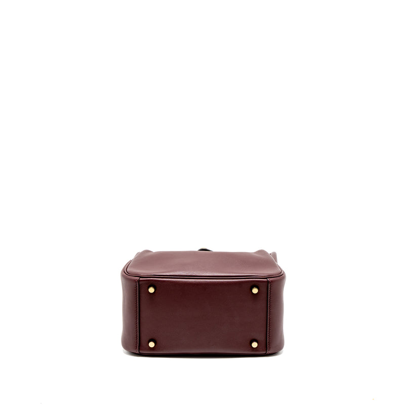 Hermes Mini Lindy Swift Bordeaux GHW Stamp C