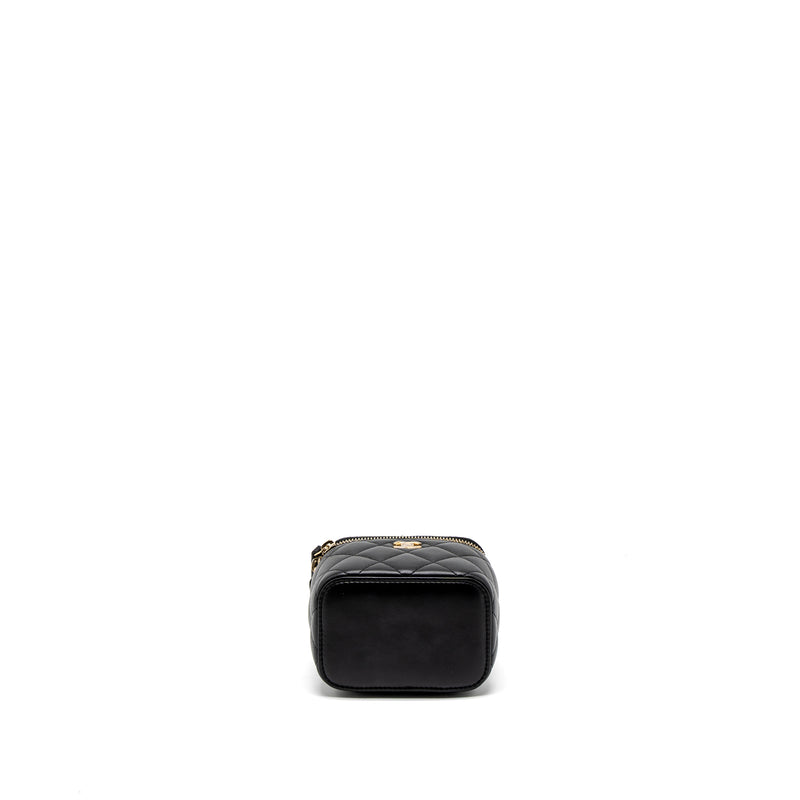Chanel Pearl Crush Mini Vanity Case Lambskin Black GHW