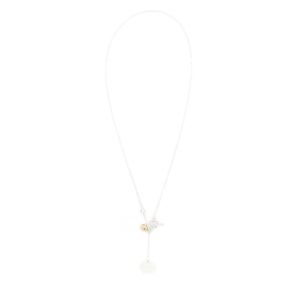 Hermes Small Model Ex-Libris Pendant Silver/Rose Gold