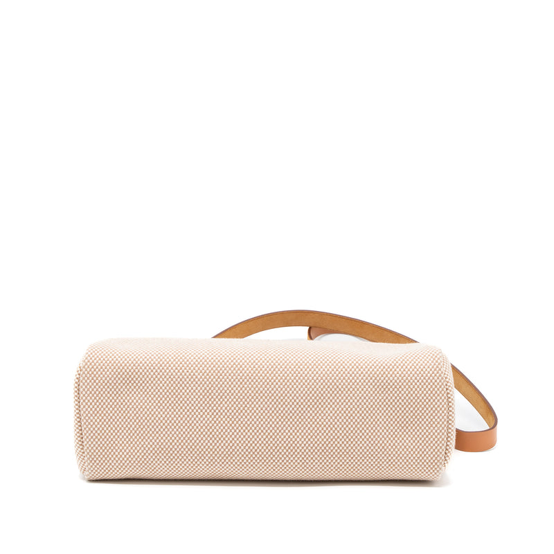Hermes Herbag 31 Zip Bag Canvas/Cache Hunter Ecru/Beige GHW Stamp Y