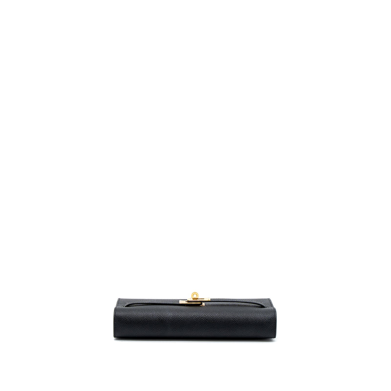 Hermes Classic Kelly to Go Epsom Black GHW Stamp U