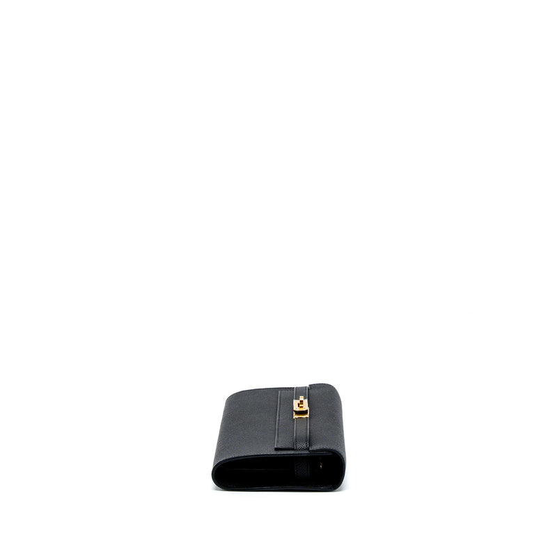 Hermes Classic Kelly to Go Epsom Black GHW Stamp U