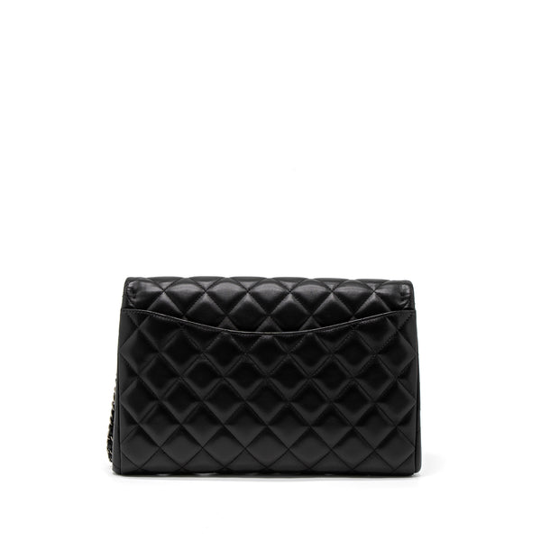 Chanel Timeless Clutch with Chain Lambskin Black Ruthenium Hardware