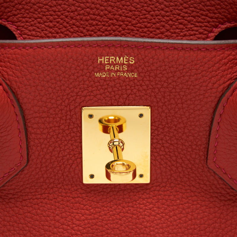 Hermes Birkin 30 Togo D5 Geranium GHW Stamp X