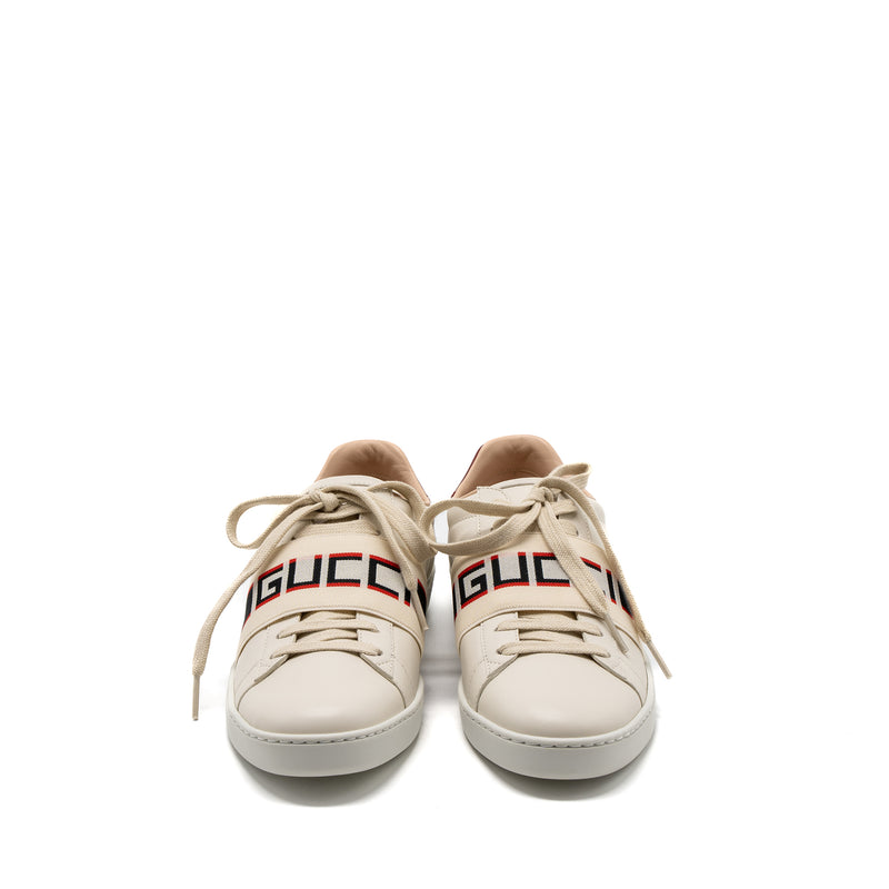 Gucci Size 37.5 Sneakers Leather White/Multicolour