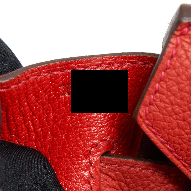 Hermes Birkin 30 Togo D5 Geranium GHW Stamp X