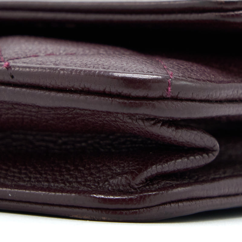 Chanel Boy Wallet on Chain Caviar Burgundy GHW