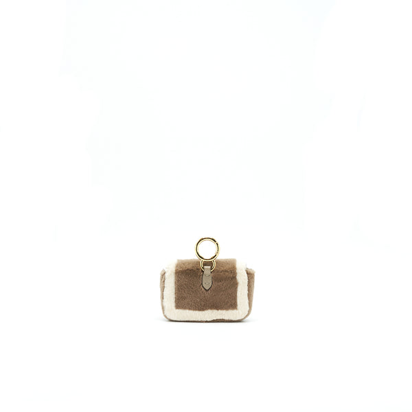 FENDI Nano Baguette Brown Mink Charm