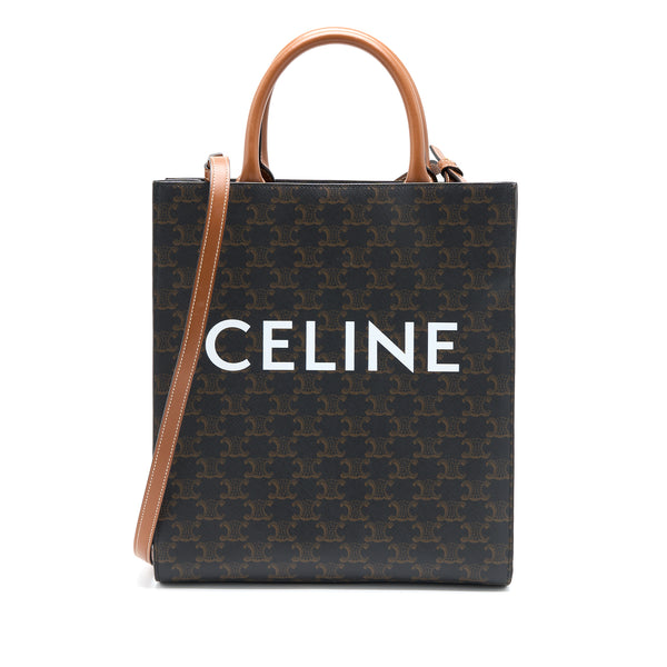 Celine Vertical Cabas Triomphe Canvas GHW