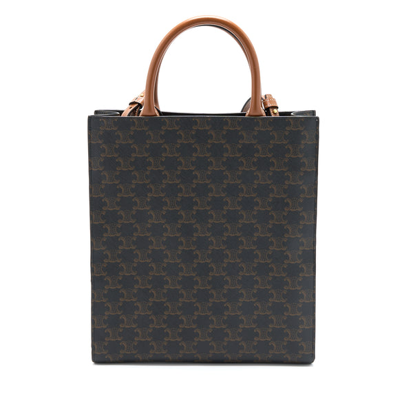 Celine Vertical Cabas Triomphe Canvas GHW