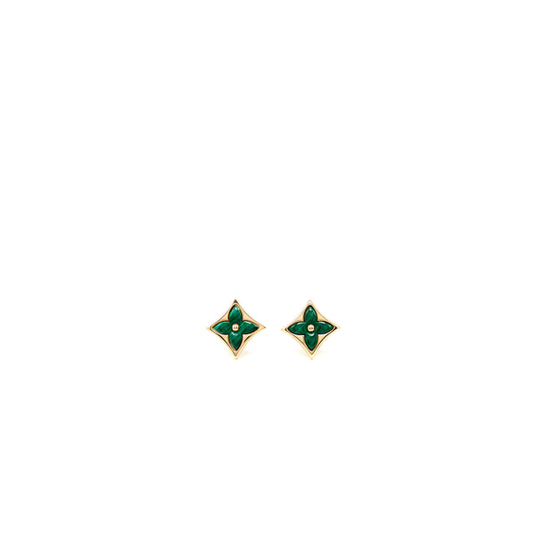 Louis Vuitton Blossom Green 18K Rose Gold Star Stud