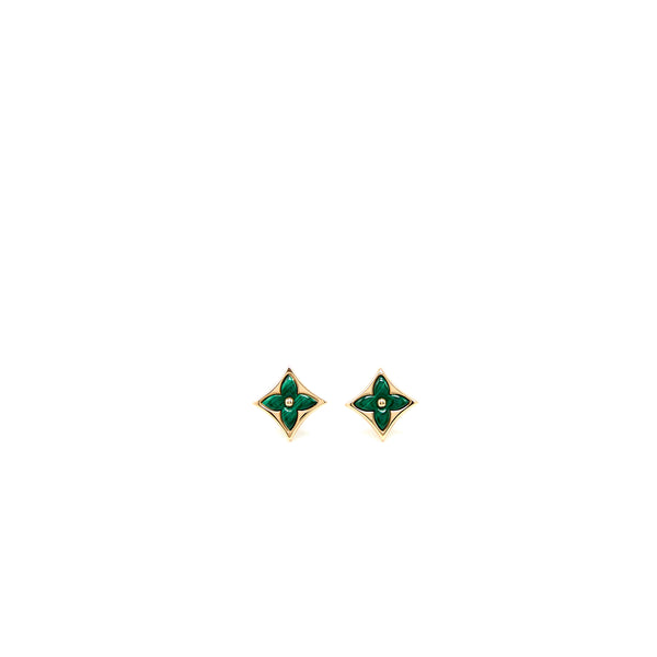 Louis Vuitton Blossom Green 18K Rose Gold Star Stud
