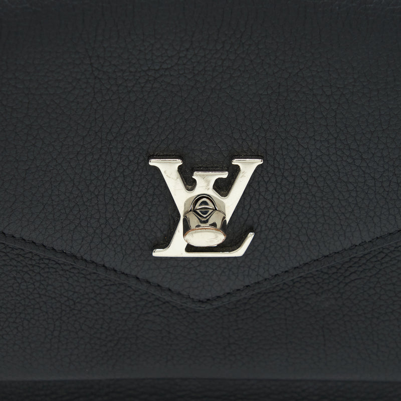 Louis Vuitton Mylockme Chain Pochette Calfskin Black SHW