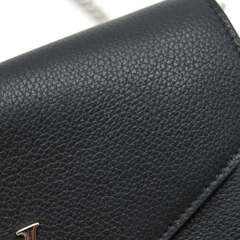 Louis Vuitton Mylockme Chain Pochette Calfskin Black SHW