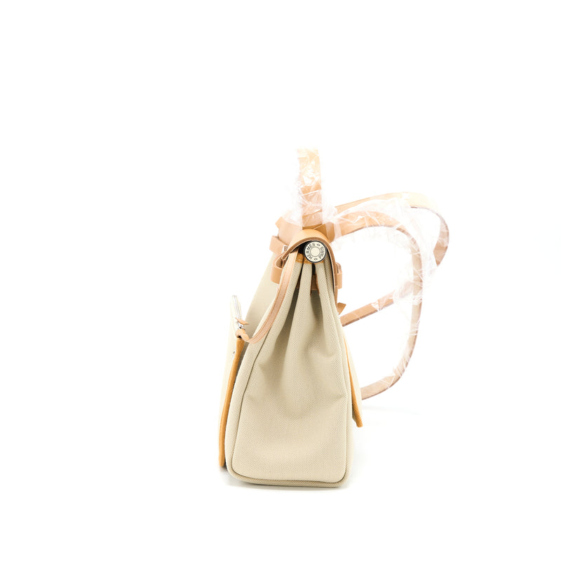 Hermes Herbag Zip 31 Bag Canvas Breton/Natural Sable/Nata SHW Stamp U