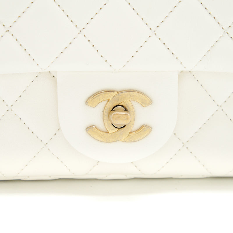 Chanel Mini Rectangular Pearl Crush White GHW