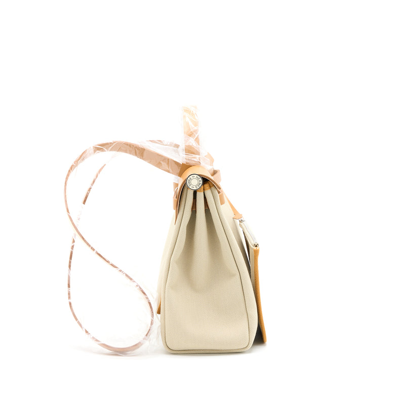 Hermes Herbag Zip 31 Bag Canvas Breton/Natural Sable/Nata SHW Stamp U